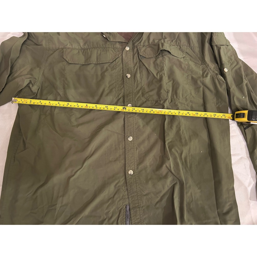 REI Hiking Shirt Mens Large Green Long Sleeve UPF 40 Vented Button Down Outdoor - Picture 4 of 7